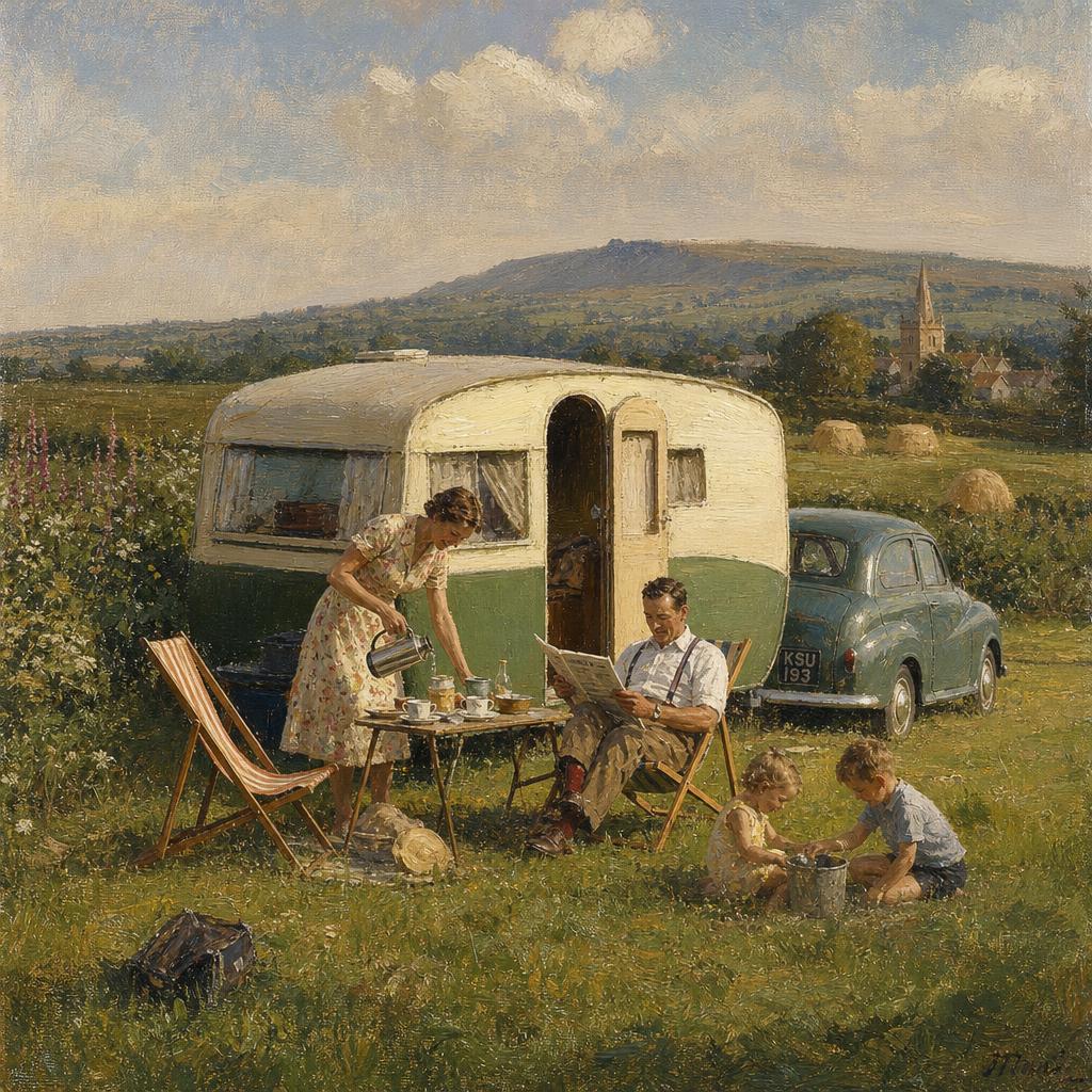 The Caravan in Somerset, 1955
